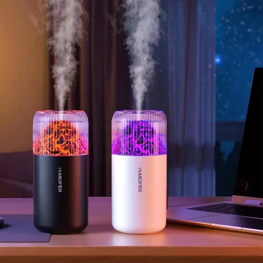 Premium LED Flame Effect Humidifier – Ultrasonic Cool Mist Aromatherapy Diffuser