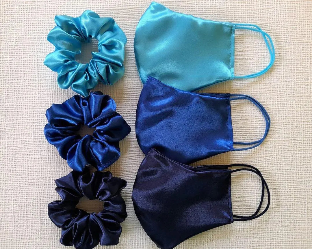 Title:
Luxury Satin Scrunchie & Face Mask Set – Soft Silk Feel Hair Tie3 Colors)