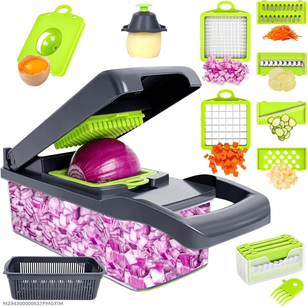 Multi-Function Vegetable Chopper & Dicer with Interchangeable