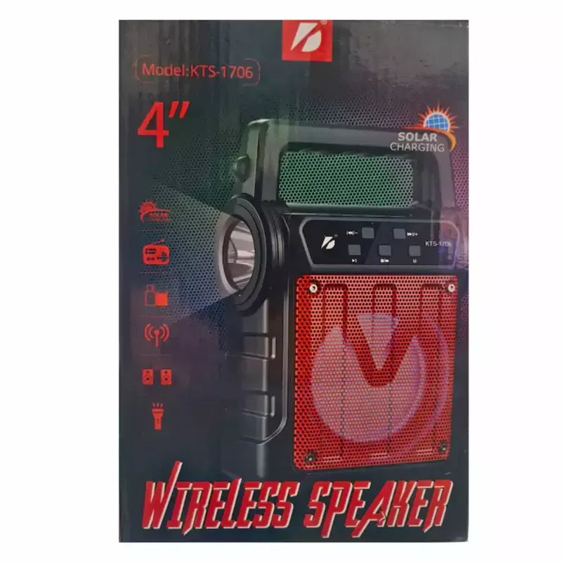 Portable Bluetooth Party Speaker KTS-1706 with LED Lights & Carry Handle