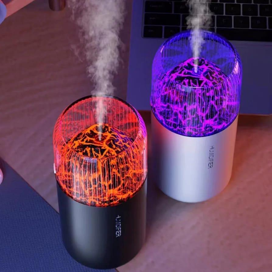 Premium LED Flame Effect Humidifier – Ultrasonic Cool Mist Aromatherapy Diffuser