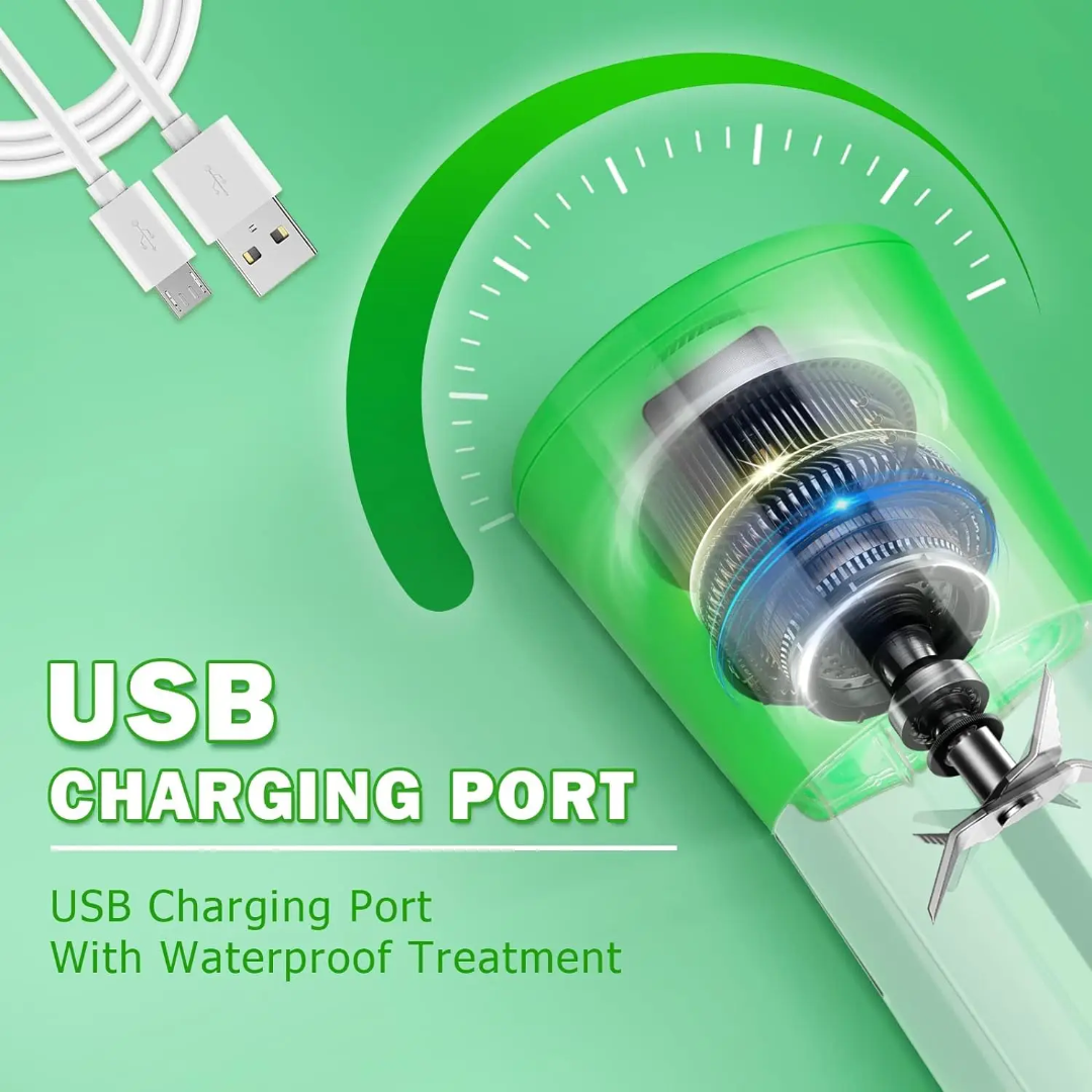 Portable USB Rechargeable Blender Bottle – Fresh Juice Anywhere, Anytime
