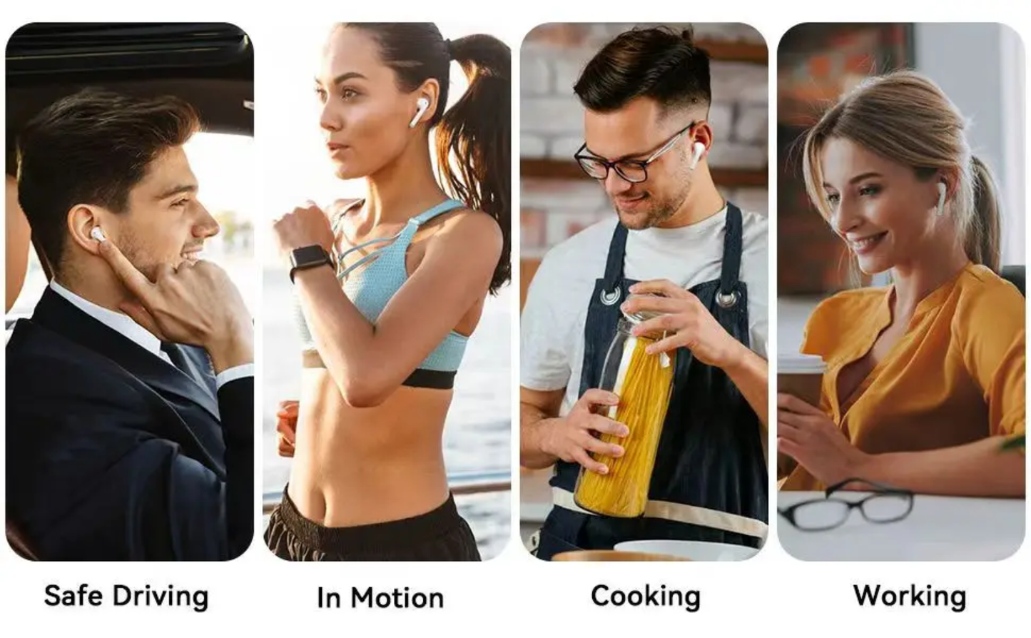 Wireless Bluetooth Earbuds with Charging Case – Premium Sound & All-Day Comfort